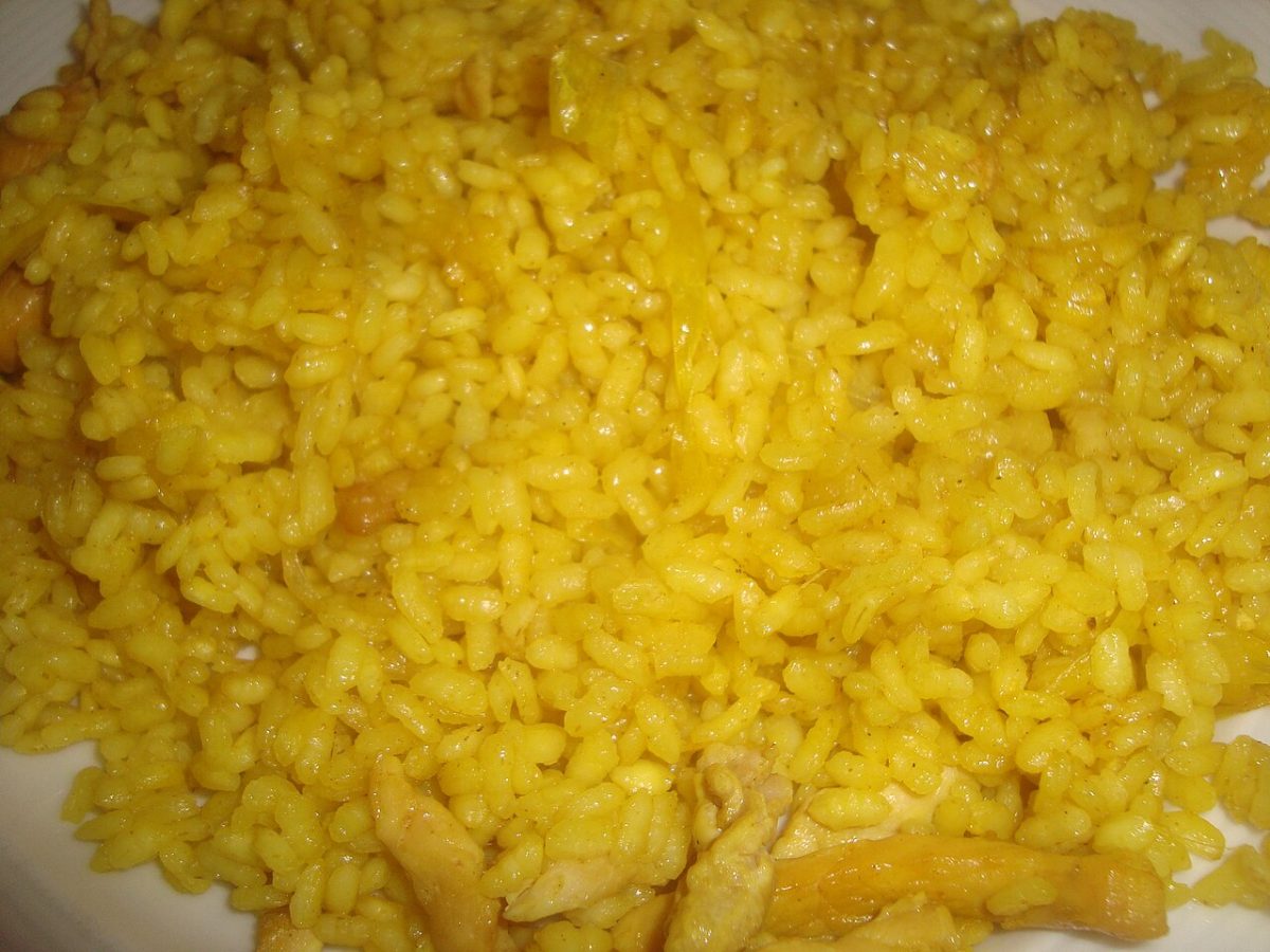 Arroz con pollo al microondas
