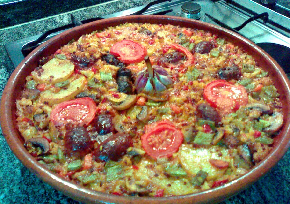 Arroz con verduras al microondas