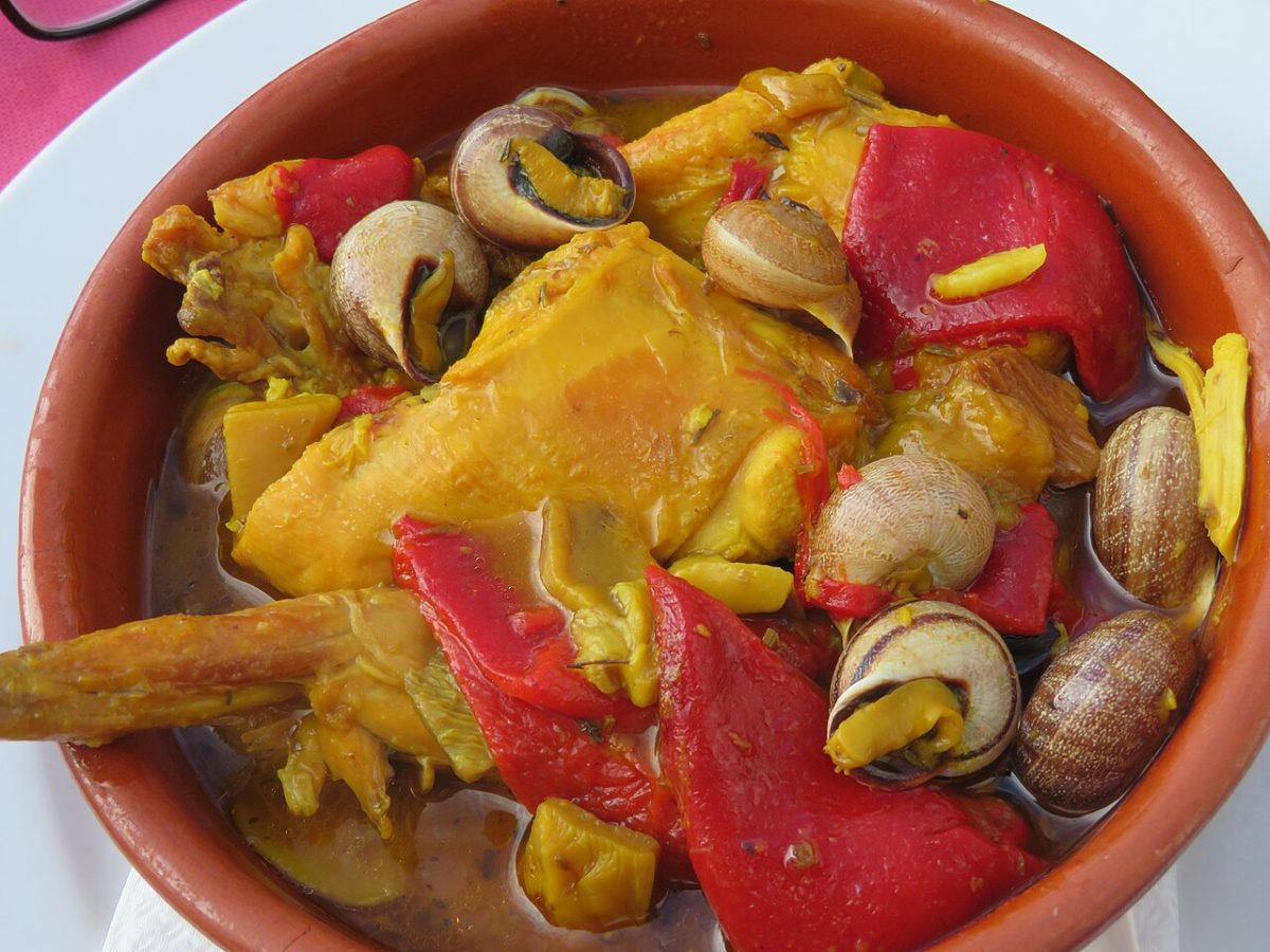 Conejo con caracoles