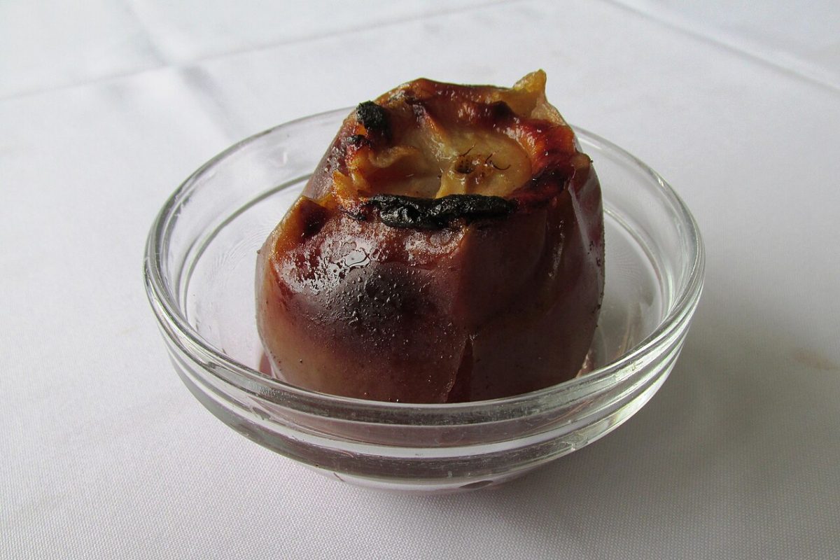 Manzanas asadas en microondas