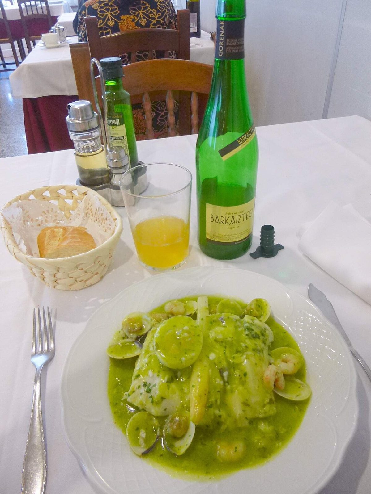 Merluza a la sidra