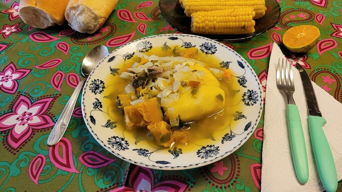 Sopa de verduras en el microondas