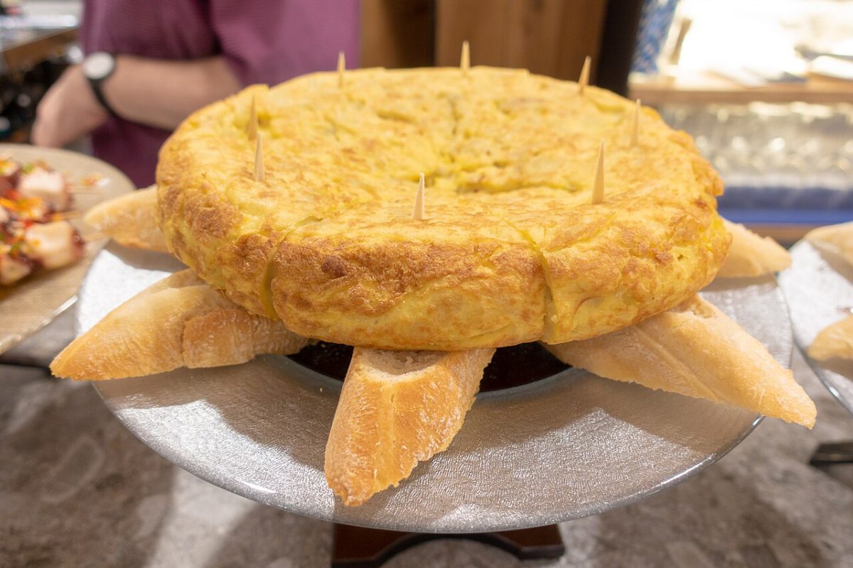 Tortilla de patatas jugosa